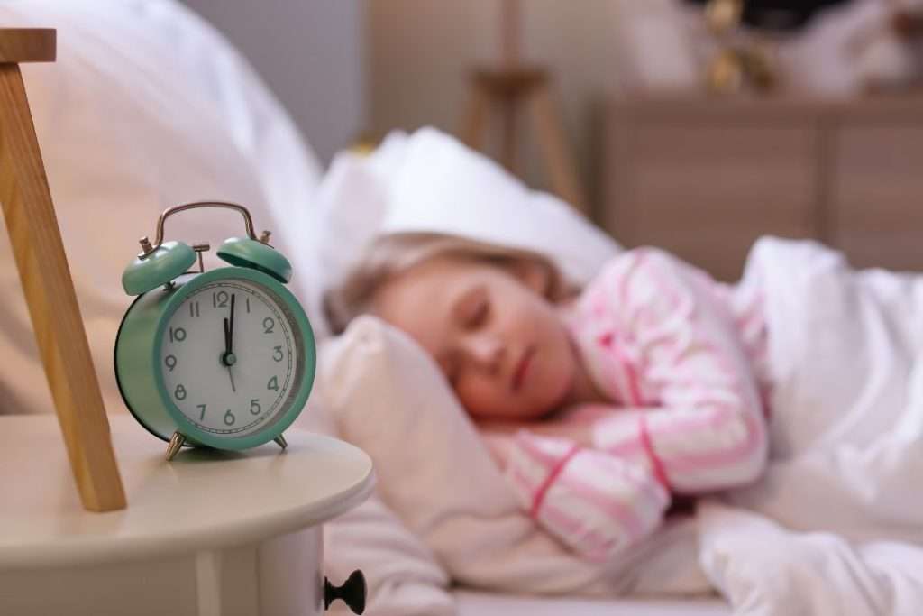 kid sleeping alarm clock