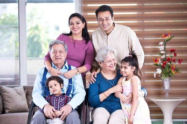 Family with grand parents